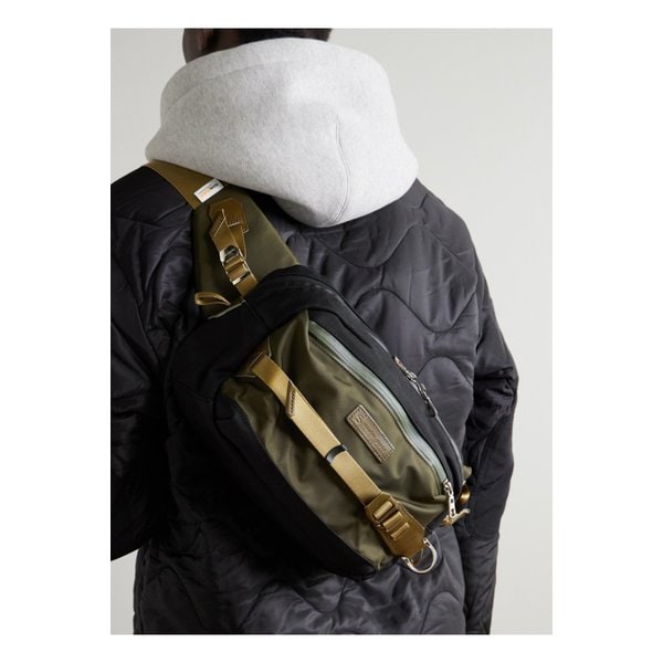 마스터피스 코듀라 가죽 트리밍 벨트 백 1647597355343869