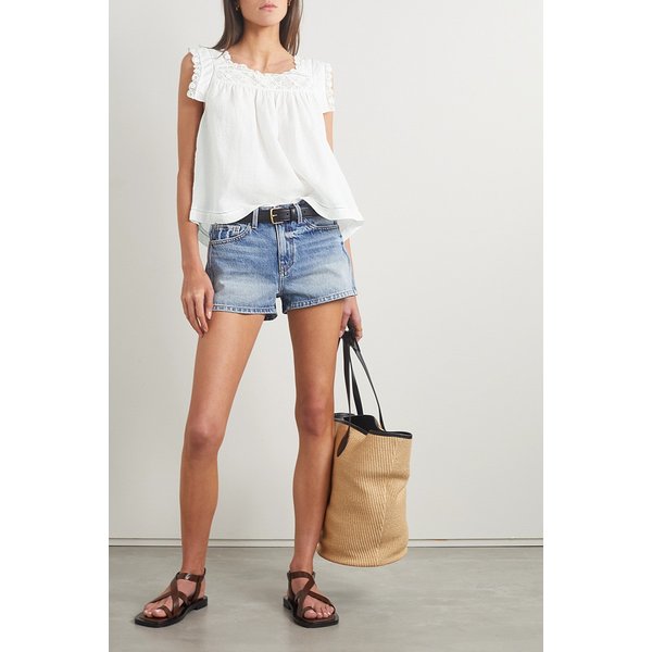 도엔 애프라 크로셰 트리밍 라미 탑 화이트 1647597305833747