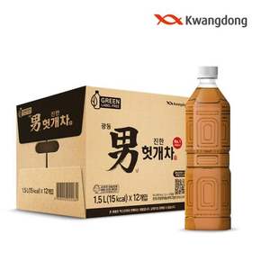 [광동직영] 광동 男 진한 헛개차 1.5L x 12pet (무라벨) (무료배송)