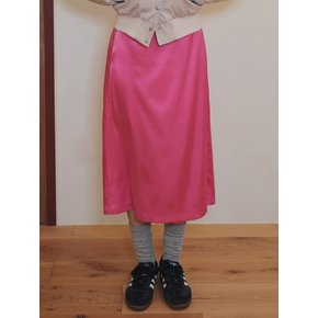 mermaid satin skirt (fushia)