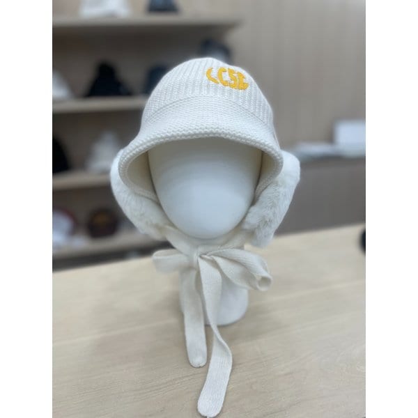 [여주점] 여성 니트 귀달이 탈착 버킷햇 GQ422LCPN1 CREM