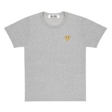 꼼데가르송 꼼데가르송 플레이 여성용 골드 하트 티셔츠 탑 그레이 AZ-T215-051