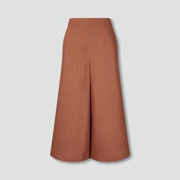 JAJU 여 리넨 블렌디드 큐롯 팬츠    J125201118