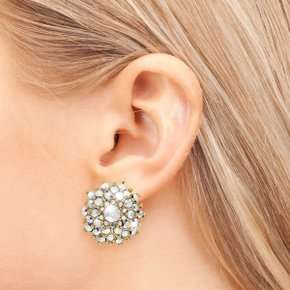 14K GOLD PIN 카시오페아 크리스탈 귀걸이 [주문제작]