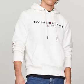 남성 Tommy 로고 후드티 White