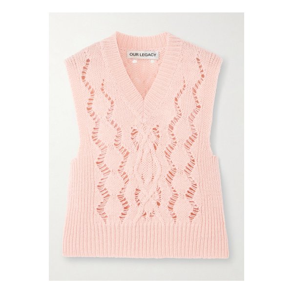 아워레가시 미시간 오픈니트 울 탱크 핑크 1647597339530250