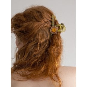 Bohemian flower knit hair claw