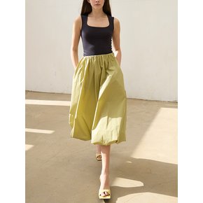 2 Way Balloon Skirt Dress Long_Green Apple