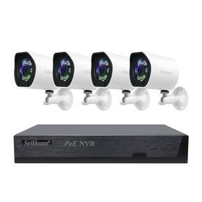 CCTV카메라 4ea & NVR 녹화기 세트 / PoE 500만화소