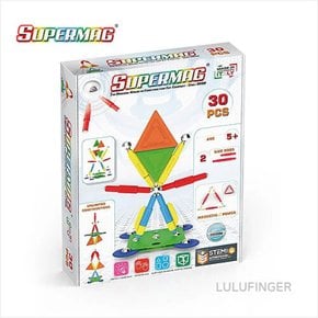 [룰루핑거] SUPERMAG 0650 슈퍼맥 프로젝트 멀티컬러 30 STEM 자석완구 자석교구 자석블럭