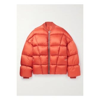 릭오웬스 퀼팅 셸 다운 재킷 오렌지 43769801097365086