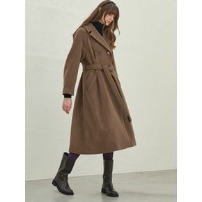 CASH DOUBLE FLARE COAT_BROWN