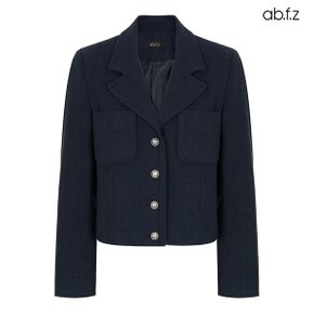포버튼 더블 카라 트위드 자켓 (AFX1QJ06A)