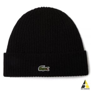 라코스테 Logo Patch Wool Beanie (RB9883-031) (로고 패치 울 비니)