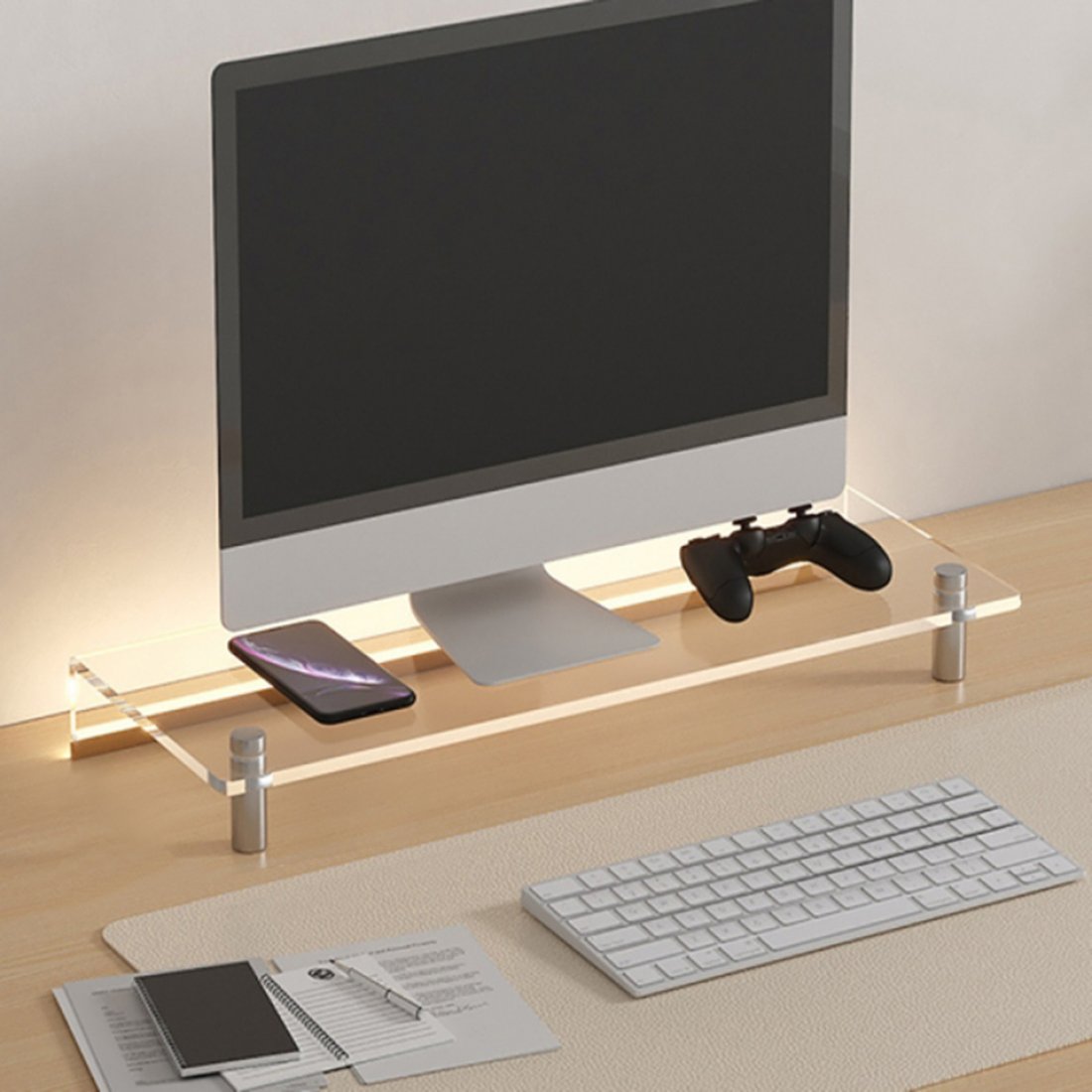 투명 아크릴 모니터 받침대 거치대 60cm, 믿고 사는 즐거움 SSG.COM