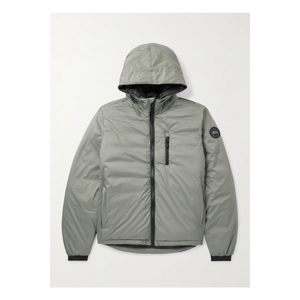 로지 패커블 퀼팅 나일론 립스탑 다운 후드 재킷 그린 46376663162932245