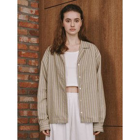 Stripe shirts (Khaki)