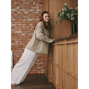 Stripe shirts (Khaki)