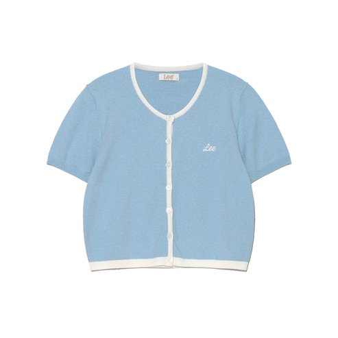LEE 우먼 슬리브리스 세트 가디건 라이트블루 LE2502CD62LB