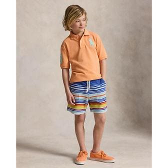 폴로 랄프 로렌 폴로 키즈 남아 8-18세 스트라이프 코튼 테리 쇼트(CWPOSHOYBQ20225999)