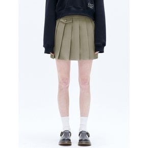 FLAP PLEATED MINI SKIRT_BEIGE