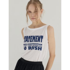 No Rush Summer Boat Neck Top_White