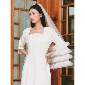 Bridal Frill Layered Veil_white