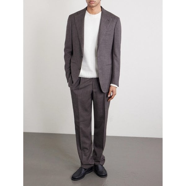 새먼 아멜 아미 울 실크 리넨 블렌드 스트레이트 프레임 수트 팬츠 46376663163063899