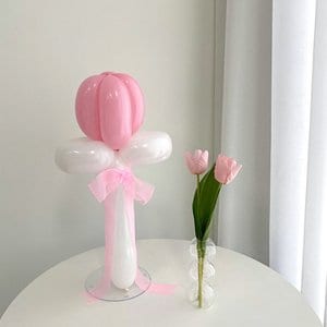 파티아일랜드 대형 꽃송이 DIY 세트 핑크 요술 풍선 꽃풍선 기념일 이벤트