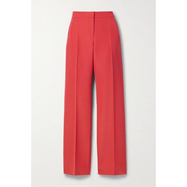 Gates Wool And Silk-blend Straight-leg Pants 파파야 오렌지