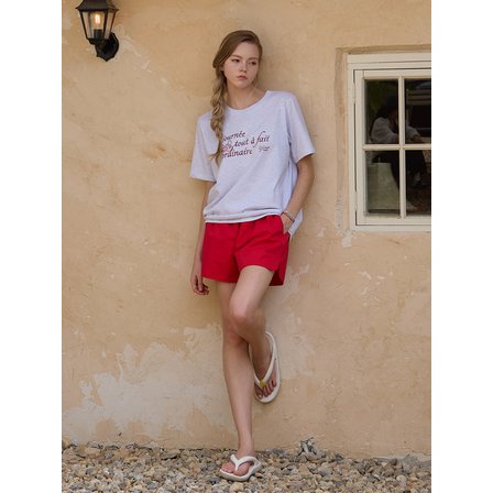 르스튜디오 CHERRY DESSERT NAYEOM T-SHIRT MELANGE GRAY
