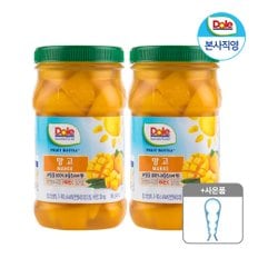 [사은품 증정] Dole 본사직영 후룻바틀 망고 666g x 2개입 과일 통조림 디저트 + 오프너