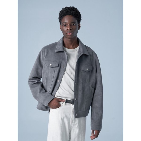 스탠다드 스웨이드 트러커 자켓 (그레이)