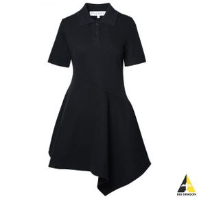 24 SHORT SLEEVE ASYMMETRIC POLO DRESS (JD0037-PG1479 999) (반소매 비대칭 폴로