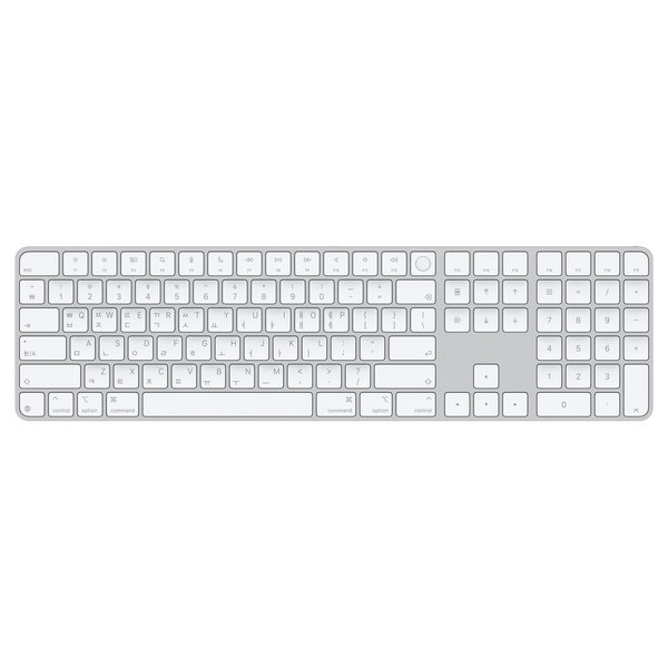 (픽업전용) Magic Keyboard (USB-C, Touch ID 및 숫자) 한국어 화이트 (MXK73KH/A)