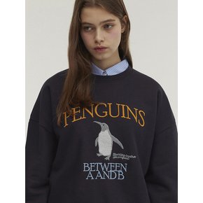 Penguin Embroidery Sweatshirt_Navy