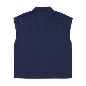 Sleeveless linen shirt_5BMLDQ03F252