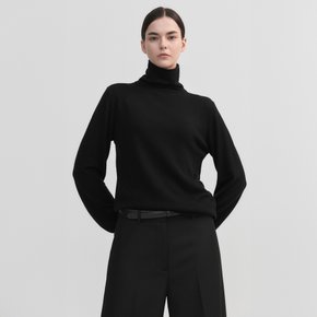 Wool Roll Neck Black