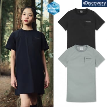 디스커버리키즈 25SS 여아 프레시벤트 경량 우븐 포켓 반팔 원피스 DKOP71053
