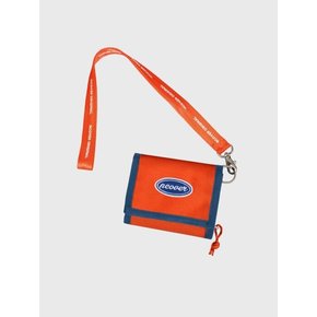 logo necklace wallet-orange