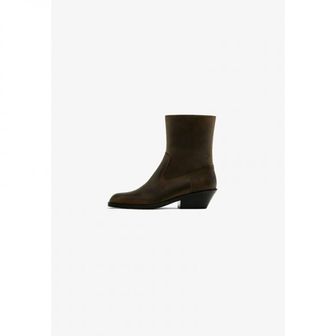 이스퀘어 4312574 Massimo Dutti HEELED SQUARE-TOE 11134350 - Classic ankle boots brown