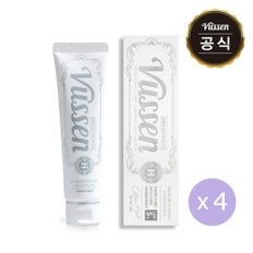 오스템 뷰센 H 미백치약 120g 4개(시트러스민트향)+칫솔 흰색 2개(보호캡포함) 증정