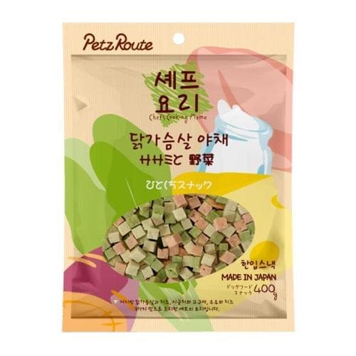 펫츠루트 셰프 강아지 닭가슴살 건조 야채 400g(1)