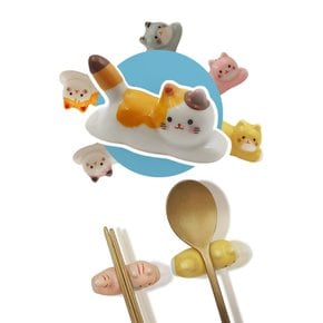 고양이 수저 받침대 숟가락 젓가락 커트러리 수저받침 도자기 세라믹 귀여운 예쁜 집들이 선물