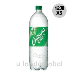 칠성 사이다 탄산 음료수 대용량 1.5L 12펫 3박스