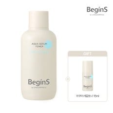 비긴스바이정샘물 아쿠아 세럼 토너 (아쿠아세럼토너15ml + 클리어패드(2매입) 증정)