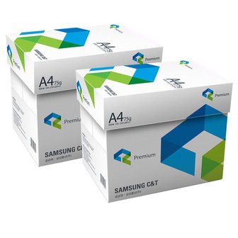 삼성물산 프리미엄 A4 복사용지 A4용지 75g 2500매 2BOX