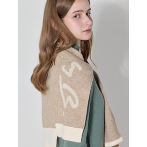 [보니스팍스(Bonispax)] 레터링 숄형 머플러 (택가격 79000원)