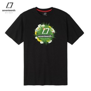 [SEVENTEENTH] FLORAL SHINE CIRCLE TEE - BLACK