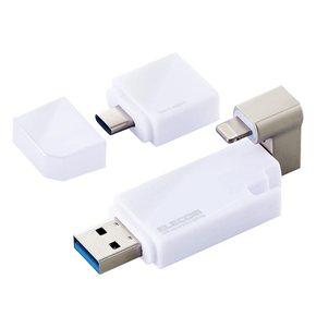 엘레콤 USB 메모리 64GB iPhone/iPad 지원 MFI인증품 라이트닝 T